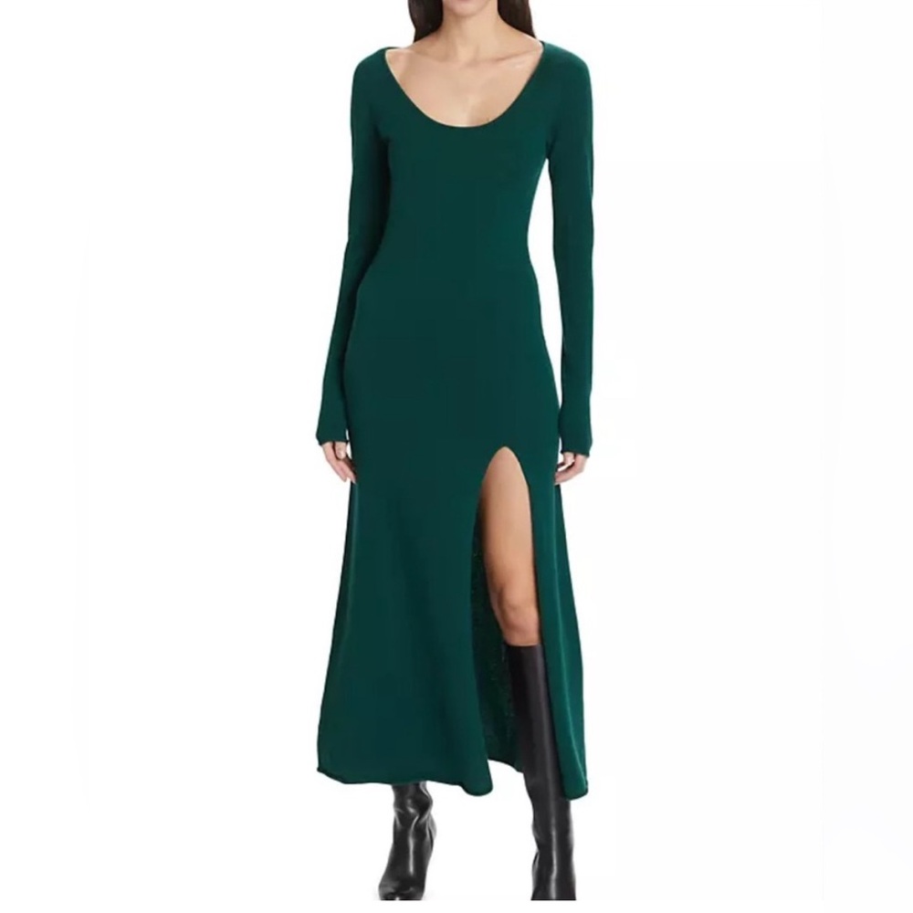 NWT Reformation Jennita Cashmere Midi Dress in Green